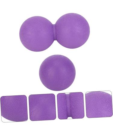 Buy Tovinanna 2-in-1 Yoga Ball Trigger Point Massager & Foot Roller - Hand Massage & Muscle Relief Device - Violet - Buy Online on GoSupps.com