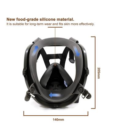 Full Face Respir tor Reusable Gas Cover Organic Vapor Mask and Anti-fog dust-proof Face Cover Full Face Cover Protection for for painting mechanical polishing logging welding and other work protection - Buy Online on GoSupps.com