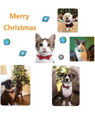 Buy Removable Fly Christmas Cat Collars - Cute Checked Pattern Adjustable and Durable for Cats & Small Dogs - 2 Pack - Buy Online on GoSupps.com