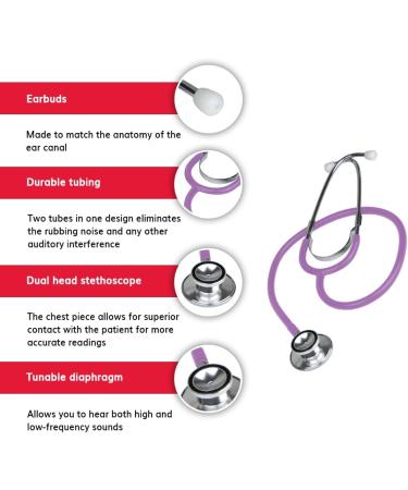 Ever Ready Lavender Dual Head Stethoscope | Premium Quality First Aid Tool for Professionals - Buy Online on GoSupps.com