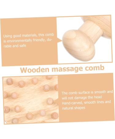 Hapinary Wooden Massage Comb for Kids - Health & Wellness Hair Washing Tool | Eco-Friendly Beech Shampoo Brush & Hand Massager - Buy Online on GoSupps.com