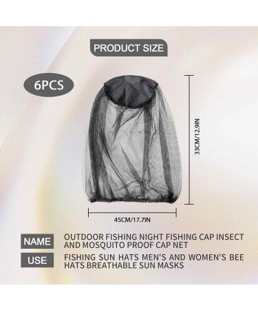DOKLY 6 Pack Mosquito Head Net (Large Size) Black Head Net Mesh Face Neck Netting from Insect Bug Bee Mosquito Gnats for Outdoor Fishing Hiking Gardening(Black + Grey) - Buy Online on GoSupps.com