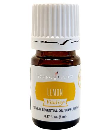 Young Living Vitality Lemon Essential Oil 5ml - 100% Pure Zesty and Refreshing Citrus Flavor for Culinary Delights - Zest Up Your Dishes and Beverages - Brighten Your Recipes with Freshness Vanilla Lemon 0.17 Fl Oz (Pack of 1)