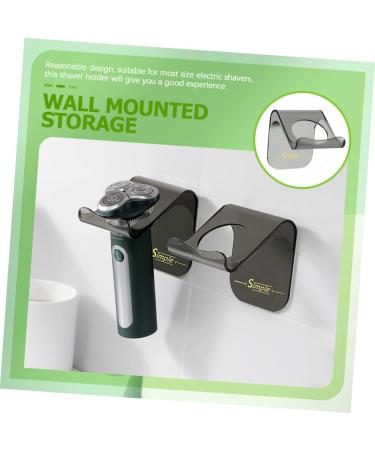 Minkissy 2-Piece Wall-Mounted Electric Shaver Holder Self-Adhesive Razor Organizer for Shower & Bathroom - Buy Online on GoSupps.com