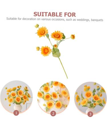 HOMSFOU Simulated Sunflower Faux Sunflower Arrangement Artificial Sunflower Flowers Sunflower Bouquet Picks Home Decor Sunflower Bouquet Decors Fake Bouquet Single Flower Silk Flower - Buy Online on GoSupps.com