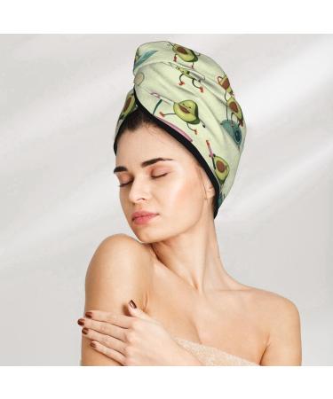 Hair Towel Wrap - Quick-Dry Turban with Button | Avocado Color for Gym & Home Use - Buy Online on GoSupps.com