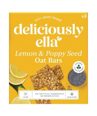 Deliciously Ella Deliciously Ella Lemon and Coquelicot Seed Bar 3 x 50 g