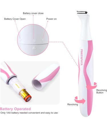 Shop 4-in-1 Electric Razors for Women - Bikini Trimmer Cordless Shaver for Face Legs & Pubic Hair Pink/White - Buy Online on GoSupps.com