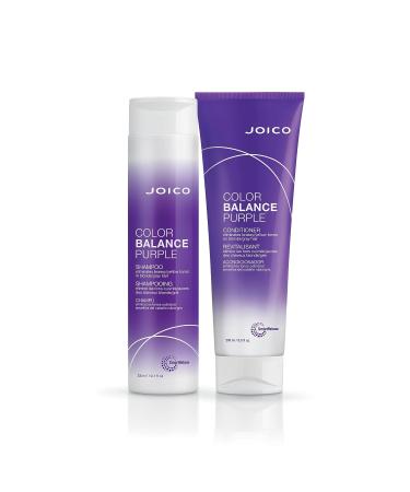 Joico Color Balance Purple Shampoo 10.1 oz - For Cool Blonde/Gray Hair, Eliminate Brassy Tones, Boost Color Vibrancy & Shine, UV Protection - With Rosehip Oil & Green Tea Extract - Buy Online on GoSupps.com