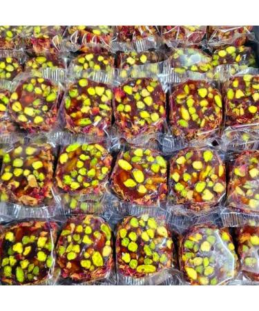 RAWDA Pomegranate Raha Pistachio with Rose - Lokum - Delight - 1Kg 28 Pieces - Buy Online on GoSupps.com