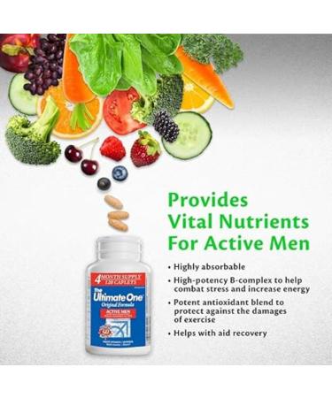 Nu-Life The Ultimate One Original Formula Active Men Caplets Multivamin-Mineral 120 Count Bottle - Buy Online on GoSupps.com
