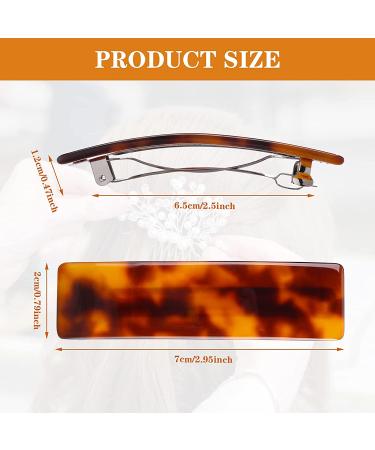 8-Piece Cellulose Acetate Hair Barrettes - Tortoise Shell French Design Clips for Women and Girls - Buy Online on GoSupps.com