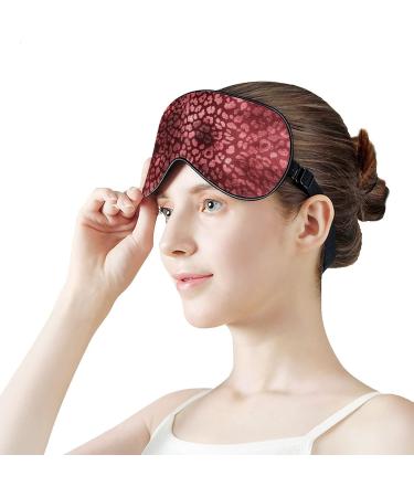 Leopard Skin Red Tie Dye Sleep Mask for Women | Adjustable Eye Shades with Elastic Strap - Buy Online on GoSupps.com