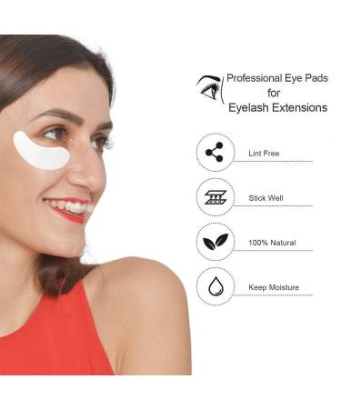 SRCKFIZ 100 Pairs Lint Free Eye Gel Pads for Eyelash Extensions - Hydrogel Under Eye Patches for Professional Use - Buy Online on GoSupps.com