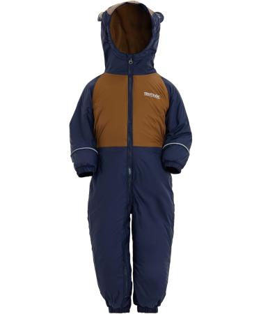 Regatta Children's Mudplay III Waterproof Insulated All-in-one Suit - 6-12 Months, Nautical Blue - Buy Online on GoSupps.com