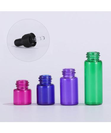 BPZXL 20-Pack Empty 2ml Purple Glass Pipette Bottles - Ideal for Aromatherapy & Essential Oils - Buy Online on GoSupps.com