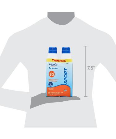 Equate Sunscreen SPF 50- Sport Broad Spectrum Spray (pack of 2) Set By Basket Goods - Buy Online on GoSupps.com