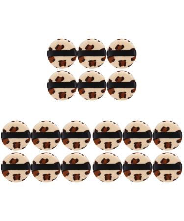 Beaupretty 18 Pcs Leopard Print Puff Foundation Puff Under Eye Puff Cushion Cotton Makeup Puff Cotton Cosmetic Puffs Facial Makeup Puff Sponges Makeup Powder Synthetic Sponge Round 1 Count (Pack of 1) Leopardx3pcs