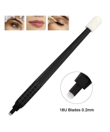 10pcs Disposable Microblading Manual Pen with 18 U Blades - Permanent Makeup 0.2MM Needles and Caps - Buy Online on GoSupps.com