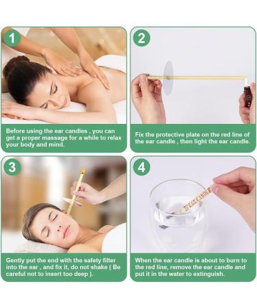 ACWOO 24Pcs Natural Beeswax Ear Candles Kit for Blocked Ears - Non-Toxic Fragrance Hollow Cylinders - Ear Wax Remover Candle Set (Beige-24pcs) - Buy Online on GoSupps.com