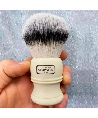 Simpsons Trafalgar T3 Synthetic Shaving Brush - Cream Handle Sensitive Skin Large Grip | International Shipping - Buy Online on GoSupps.com