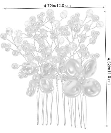 Beaupretty Crystals silver hair comb bride hair side comb hair accessories for women bridal hair side comb hair toppers for women wedding European and American crystals hairpin Accessories - Buy Online on GoSupps.com