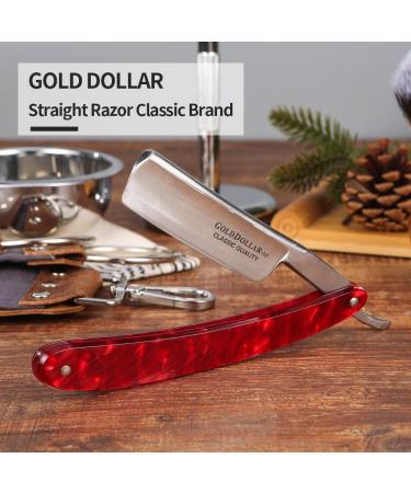 Premium Straight Edge Razor for Men | Stabilizer-Free Barber Razor with Acrylic Handle | Best Shaving Safety Razor for Grooming - Buy Online on GoSupps.com