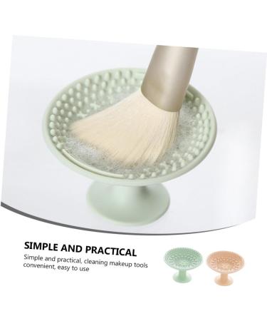 FRCOLOR Set of 4 Makeup Brush Exfoliating Pad Makeup Tools Makeup Applicator Made of Silicone Beauty Cleaning Mat Portable Makeup Washer Makeup Accessories Platinum Silica Gel Makeup Brush - Buy Online on GoSupps.com