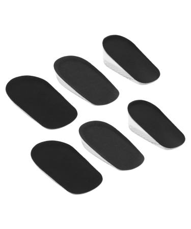 FOMIYES 3 Pairs Inner Height Increasing Insole Running Insoles Half Orthotic Insoles Shock-Absorbing Heightening Insoles Ergonomic Insoles Increased Women's Pu Advanced Soft Half Pad