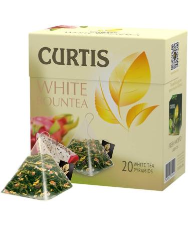 Curtis Green Tea Premier Chinese Green Tea Blended with Exotic Fruits 20 Individual Mesh Pyramids WHITE BOUNTEA - Buy Online on GoSupps.com