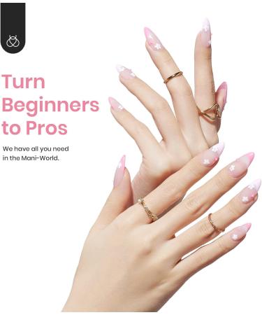 Beetles Gel Polish with LED Lamp: 6 French Manicure Colors Kit - Salon Quality DIY Gel Nail Set with Base, Top Coat, Soft Pink, Snow White - Perfect Gift - Buy Online on GoSupps.com
