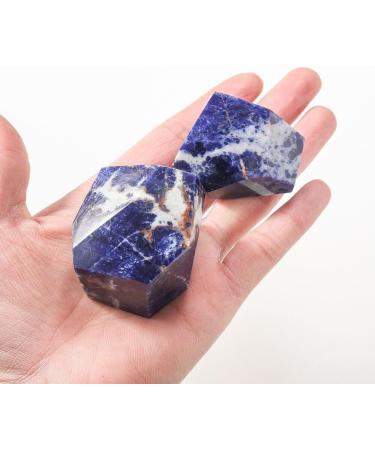 Natural Crystal Irregular Stone Geometry Sodalite Reiki Blue Quartz Polished Home Decor Stone Mineral Specimen - Buy Online on GoSupps.com