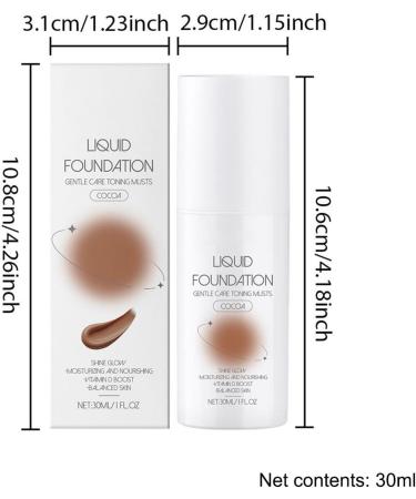  G n rique Moisturizing Foundation Makeup Lightweight Liquid Base 4.26x1.23in Full Coverage Concealer Long Lasting Matte Finish Oil Control Hydrating Formula for Oily and Dry Skin - Buy Online on GoSupps.com