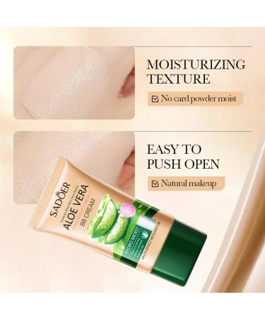 SEACICO Moisturizing Lightweight BB Cream Concealer with Nourishing Aloe Vera Extract Hydrating Color Correcting Tinted Moisturizer Smooth Concealing BB Cream Makeup Foundation - Natural Color - Buy Online on GoSupps.com