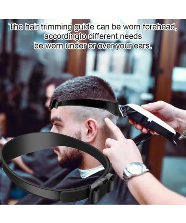 LuLiyLdJ 2 Pieces Black Silicone Hair Cutting Guide Silicone Hair Cutting Guide Barber Accessories DIY Haircuts - Buy Online on GoSupps.com