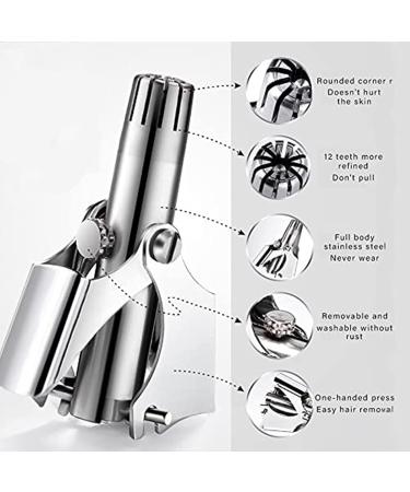 KEMEI Nose Hair Trimmer for Men - Waterproof Stainless Steel Allergy-Free Battery-Free Ear Trimmer - Buy Online on GoSupps.com