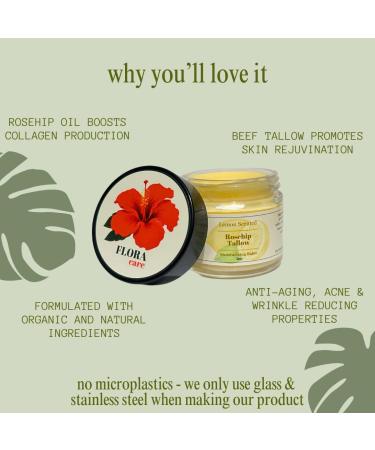 Rosehip Tallow Balm - 100% Grass-Fed Beef Tallow & Organic Rosehip Oil | Natural Face Moisturizer for Sensitive Skin (2oz Lemon - Buy Online on GoSupps.com