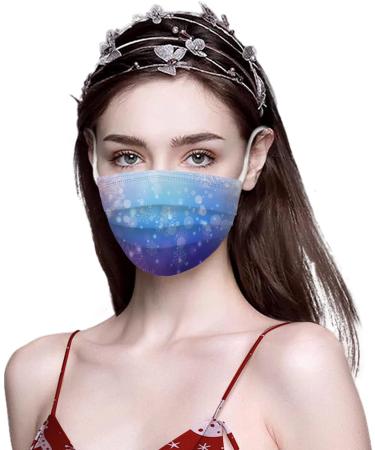 Honian 50PC Christmas Disposable Face_Mask for Adults with Holiday Winter Theme Cute Colored Design 3ply Breathable for Women Men (#25 Christmas Disposable Face_mask) - Buy Online on GoSupps.com