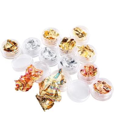 Gold Silver Manicure Paper Manicure Irregular Aluminum Foil Nail Paper Gold Silver Nail Decorative Paper Glitter Manicure Paper 12 Cans - Buy Online on GoSupps.com