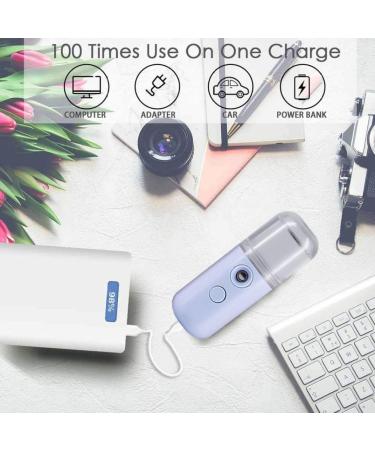 Face Mister 30ml Mini Water Mister for Face Mister Spray Bottle USB Rechargeable Handy Mist Sprayer for Moisturizing Hydrating Blue Water Mister for Face - Buy Online on GoSupps.com