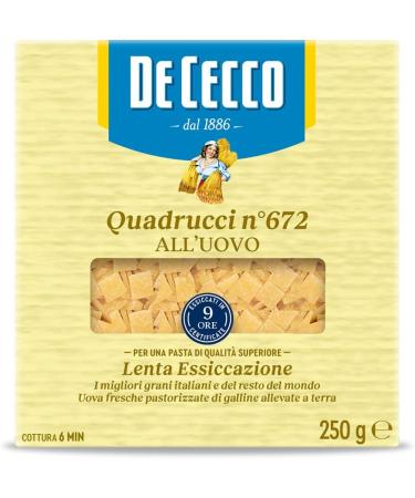  De Cecco De Cecco Quadrucci with egg n 672-250 g - Buy Online on GoSupps.com