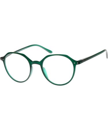 Round Reading Glasses for Men & Women - Lightweight XL Plastic Frame in Red Green & Black - All Diopters Available - Buy Online on GoSupps.com