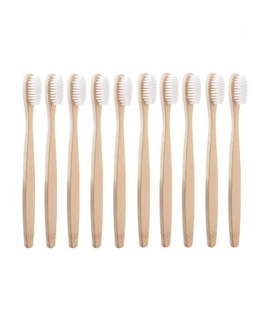 Suicra toothbrushes natural toothbrush 10 pack wood toothbrushes soft bristle chapter fiber fiber of teeth brush environmentally friendly oral care