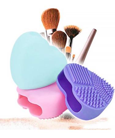Makeup Brush Silicone Heart-Shaped Makeup Brush Cleaning Brush Heart-Shaped Egg Brush Cleaning Tool Beauty Brush(Green) - Buy Online on GoSupps.com