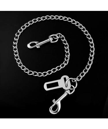 Acungji 304 Stainless Steel Dog Safety Belt | Bite-Resistant Car Harness for Dogs & Cats | 85cm Durable Pet Leash - Buy Online on GoSupps.com