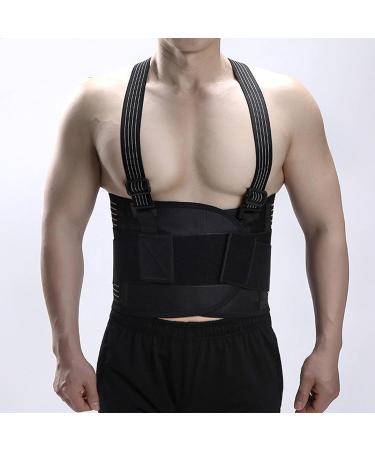Work Back Brace - Elastic Back Brace For Lower Back - Breathable Posture Corrector Protector & Lumbar Support Pad Waist For Home Use Unisex For Heavy Lifting Safety - Buy Online on GoSupps.com