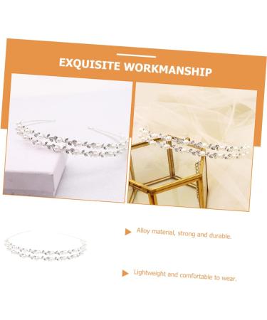 HONMEET Bride Wedding Headband Bridal Hair Accessories Headbands with Pearls Pearl Headbands for Women Silver Headband Bride Headband Headpiece for Bride Hair Ribbons Miss Abs Double Layer - Buy Online on GoSupps.com