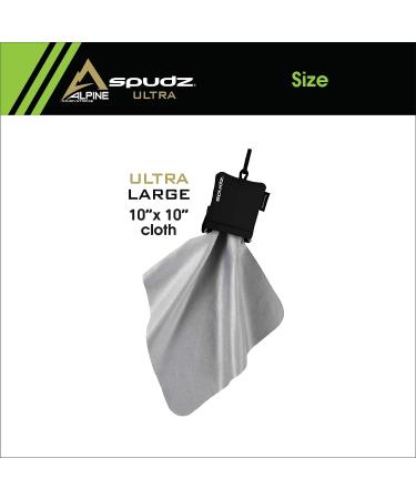 SPUDZ Ultra Microfiber Cloth Screen & Lens Cleaner 6x6 Inch | Closable Bottom, Black - Buy Online on GoSupps.com