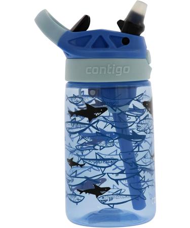 Contigo Kids Water Bottle 14oz with Autospout Technology | Spill Proof | Ages 3+ | Dishwasher Safe | Cotton Candy Gummy Sharks Design - Buy Online on GoSupps.com