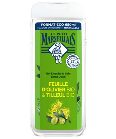 Le Petit Marseillais - Extra Soft Olive Leaf & Organic Linden Shower & Bath Gel 650ml